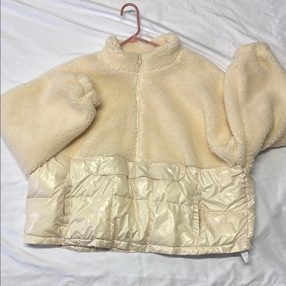 Fabletics Cream Puffer Jacket - Picture 2 of 5